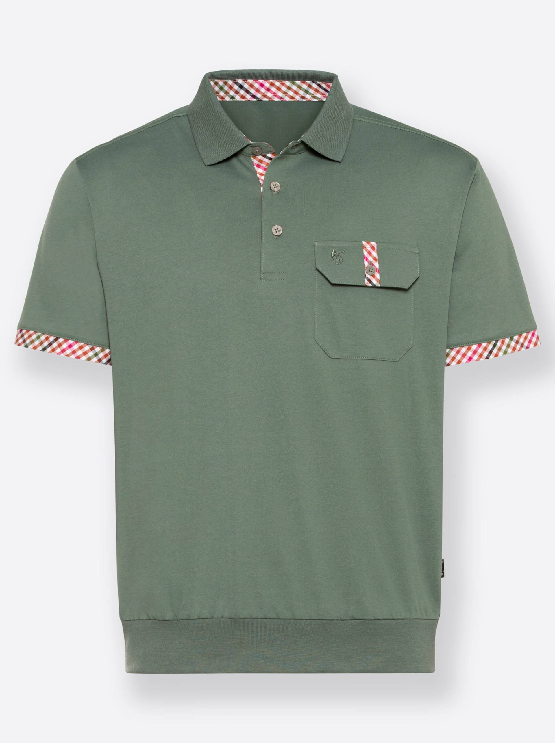 Kurzarm-Poloshirt in moos von Hajo von Hajo