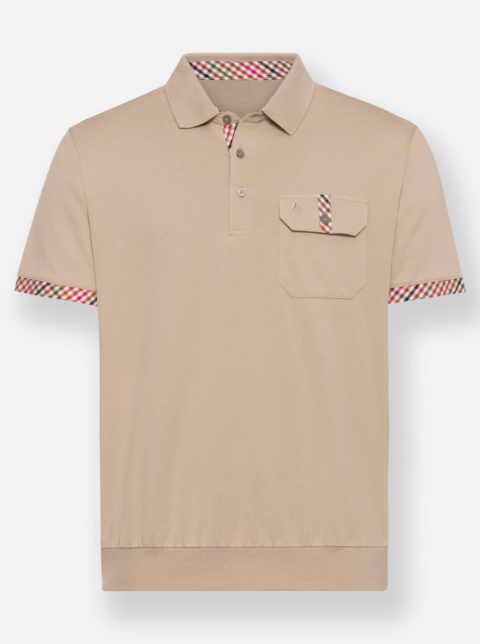 Kurzarm-Poloshirt in sesam von Hajo von Hajo