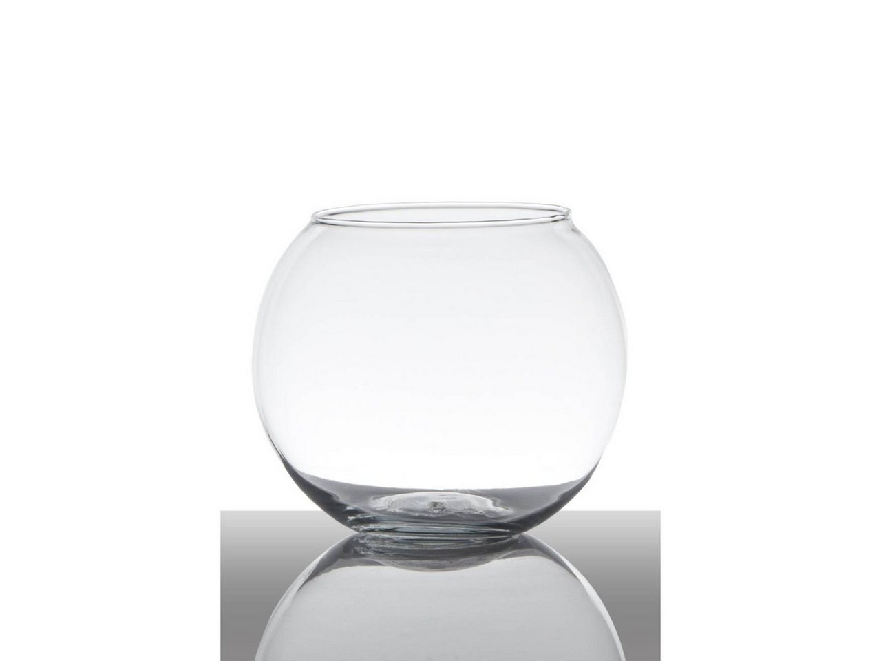 Hakbijl Glass Teelichthalter BALL, Transparent H:11cm D:14cm Glas von Hakbijl Glass