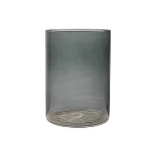 Dekoglas, Vase LEVI Essentials Zylinder H. 25cm D. 18cm grau Glas Hakbijl von Hakbijl