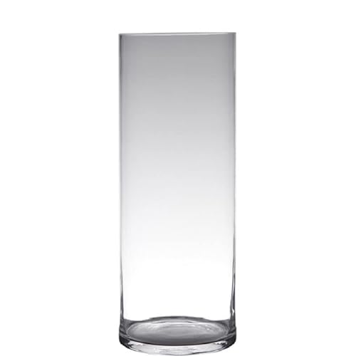 Bodenvase, Dekoglas Zylinder Cold Cut H. 60cm D. 18,5cm transparent Glas Hakbijl von Hakbijl