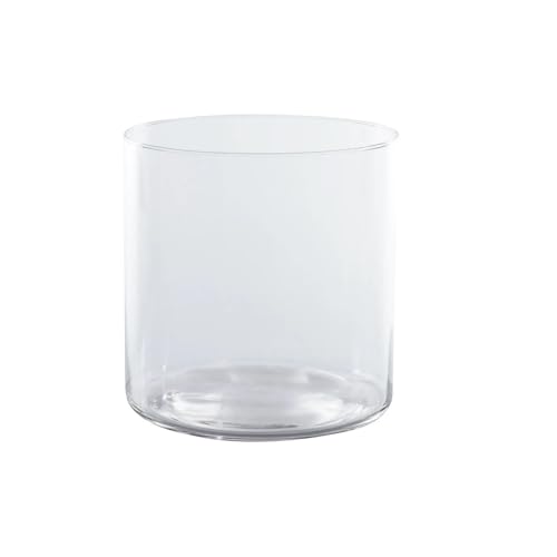 Dekoglas, Vase Zylinder LEVI H. 19cm D. 19cm transparent rund Glas Hakbijl von Hakbijl