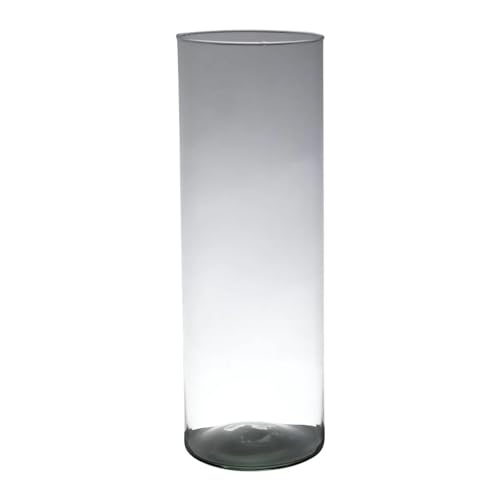 Dekoglas, Vase Zylinder H. 30cm D. 9cm transparent rund Glas Hakbijl von Hakbijl