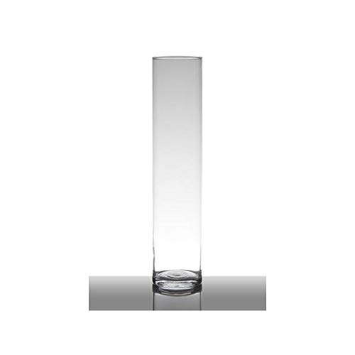Dekoglas, Vase Zylinder H. 40cm D. 9cm transparent rund Glas Hakbijl von Hakbijl