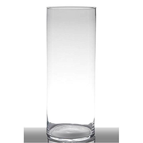 Hakbijl Dekoglas, Vase Zylinder Luna H. 50cm D. 19cm transparent rund Glas von Hakbijl