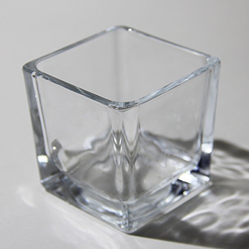 Hakbijl Teelichthalter, Dekoglas, Vase WÜRFEL Cube H. 12cm 12x12cm transparent von Hakbijl