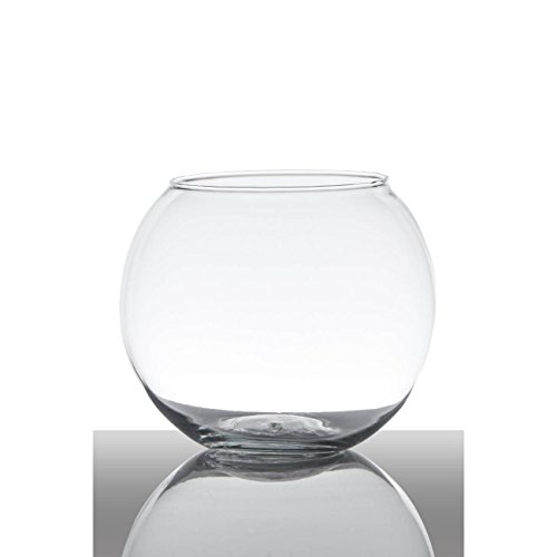 Teelichthalter, Kugelvase Ball H. 7cm D. 9,5cm transparent rund Glas Hakbijl von Hakbijl
