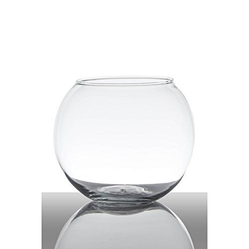 Teelichthalter, Kugelvase Ball H. 9,5cm D. 11cm transparent rund Glas Hakbijl von Hakbijl