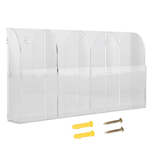 Hakeeta Klare Acryl-Fernbedienung Halter TV-Controller Wandhalterung Aufbewahrungsboxen Media Organizer Tisch und Nachttisch mit 4 Fächern. von WEIPAI