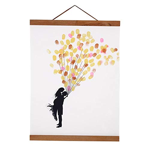 Hakeeta Magnetischer Holzrahmen, Plakataufhänger für Plakatdruck Foto Stoff Leinwand Kunstwerk, 0 Schaden, für Hauptdekoration, Wandbehang, Anti-Fall, Stabil, 4 Größen (21-50CM)(50CM) von Hakeeta