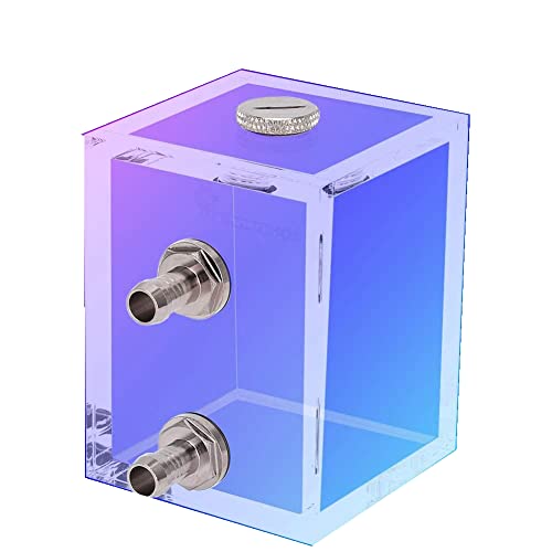 Hakeeta Zylindrischer Wasserkühltank, 200 ml transparenter Acryl-Wasserkühltank, hohe Zuverlässigkeit, Dickes Acrylmaterial, schnellere Wärmeableitung und Gute Wärmebeständigkeit von Hakeeta