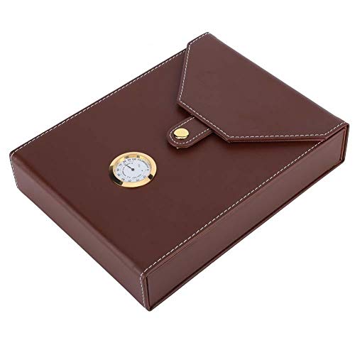 Humidor aus Zedernholz, Zigarrenbox aus hochwertigem Leder, Mini-tragbar, mit Luftbefeuchter, Hygrometer, tragbar, 10-15 Stück, leicht zu transportieren, für Reisen, 3 Farben (Dunkelbraun) Humidor aus Zedernholz, Zigarrenbox aus hochwertigem Leder, Mini-tragbar, mit Luftbefeuchter, Hygrometer, tragbar, 10-15 Stück, leicht zu transportieren, für Reisen, 3 Farben (Dunkelbraun) von Hakeeta