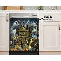 Geisterhaus Von Halloween Spülmaschinen-Abdeckung, Spülmaschinen-Magnet-Abdeckung, Aufkleber, Housewarming-Geschenke, Küchendekor, Geschenk Für von HakkiAsanStudio