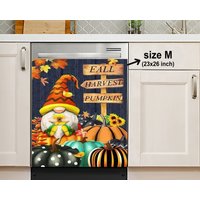 Herbst Ernte Kürbis Spülmaschine Abdeckung, Magnet Aufkleber, Housewarminggeschenke, Küchendekor, Geschenk Für Mutter Von Tochter von HakkiAsanStudio