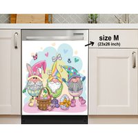 Ostern Gnome Geschirrspüler Magnet Abdeckung, Aufkleber, Spülmaschinen Housewarming Geschenke, Küchendekoration, Geschenk Für Mutter Von Tochter von HakkiAsanStudio