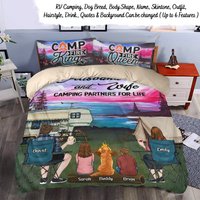 Personalisierte Camping Quilt Bett Sets - Alleinerziehende Paar Geschenkidee Für Liebhaber Mann Und Frau Partner Das Leben von HakkiAsanStudio