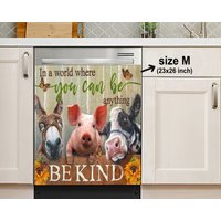 Schweine Magnet Spülmaschine Aufkleber, Bauernhaus Küche Dekor, Abdeckung, Housewarminggeschenke, Küchendekor, Geschenk Für Mama von HakkiAsanStudio