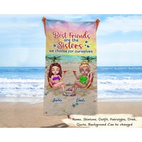 The Beach Is Calling & We Must Go Personalisiertes Strandtuch Für Freunde - Jahrestag, Geburtstagsgeschenk Besties, Beste Freunde, Bff The Beach Is Calling & We Must Go Personalisiertes Strandtuch Für Freunde - Jahrestag, Geburtstagsgeschenk Besties, Beste Freunde, Bff von HakkiAsanStudio