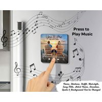 Zurück Sitzen Paar Sie Und Ich Haben Wir Diesen Strand Blick Auf Den See - Personalisierte Benutzerdefinierte Musik Kühlschrankmagnet, Herzliches von HakkiAsanStudio