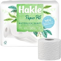 Hakle Toilettenpapier Pur NATÜRLICH SANFT 4-lagig, 4 Rollen von Hakle