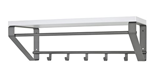 HAKU Möbel Wandgarderobe anthrazit, weiß, MDF, Metall - Maße: B 70 cm x H 23 cm x T 30 cm, Style: Modern HAKU Möbel Wandgarderobe anthrazit, weiß, MDF, Metall - Maße: B 70 cm x H 23 cm x T 30 cm, Style: Modern von HAKU Möbel