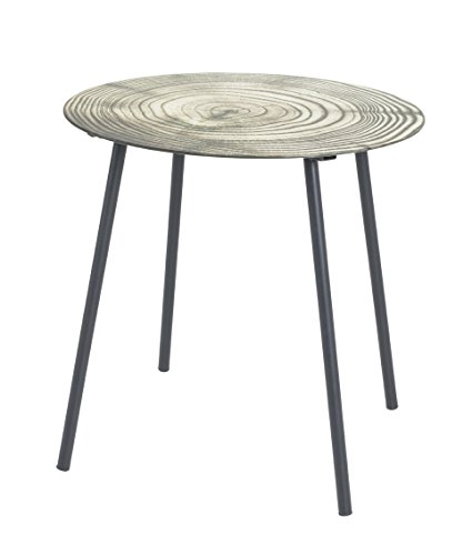 Haku-Möbel 15137 Beistelltisch, Metall, Schwarz-Natur, Ø: 40 x 41 cm von HAKU Möbel