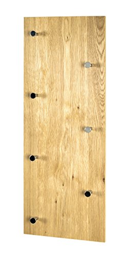 HAKU Möbel Wandgarderobe, MDF, eiche-chrom, B 80 x T 6 x H 30 cm von HAKU Möbel