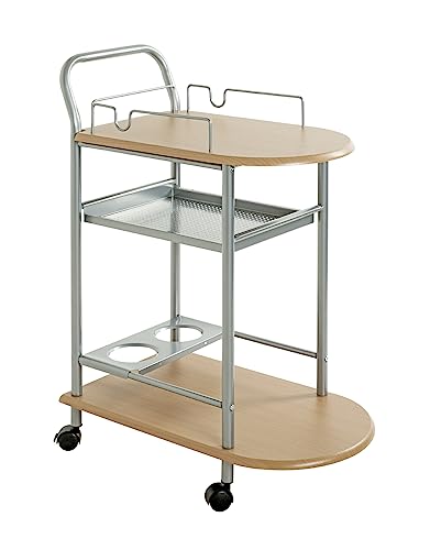 HAKU Möbel Küchenwagen alu, buche, MDF, Metall - Maße: B 65 cm x H 83 cm x T 35 cm, Style: Modern HAKU Möbel Küchenwagen alu, buche, MDF, Metall - Maße: B 65 cm x H 83 cm x T 35 cm, Style: Modern von HAKU Möbel