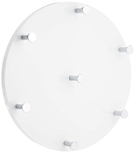 HAKU Möbel Wandgarderobe Chrom, weiß, MDF, Metall - Maße: T 5 cm x Ø 35 cm, Style: Modern von HAKU Möbel