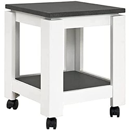 HAKU Möbel Beistelltisch auf Rollen granitoptik, weiß, MDF - Maße: B 35 cm x H 45 cm x T 35 cm, Style: Modern von HAKU Möbel