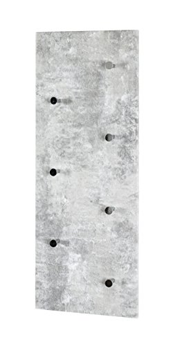 HAKU Möbel 42650 Wandgarderobe, Metall, Betonoptik-chrom,, 5,5 x 80 x 30 cm von Haku Moebel