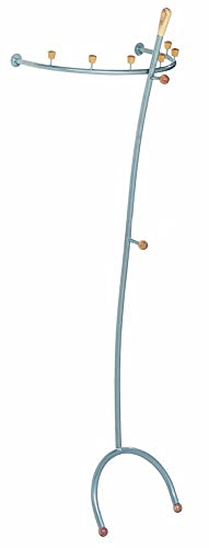 HAKU Möbel Wandgarderobe alu, Massivholz, Metall - Maße: B 67 cm x H 189 cm x T 51 cm, Style: Modern von HAKU Möbel