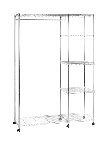 HAKU Möbel Rollgarderobe Chrom, Metall - Maße: B 123 cm x H 181 cm x T 45 cm, Style: Modern von HAKU Möbel