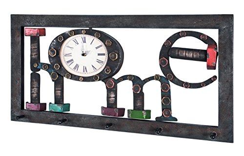 HAKU Möbel Wandgarderobe Motiv, Vintage, MDF, Metall - Maße: B 70 cm x H 35 cm x T 8 cm, Style: Industrial von HAKU Möbel