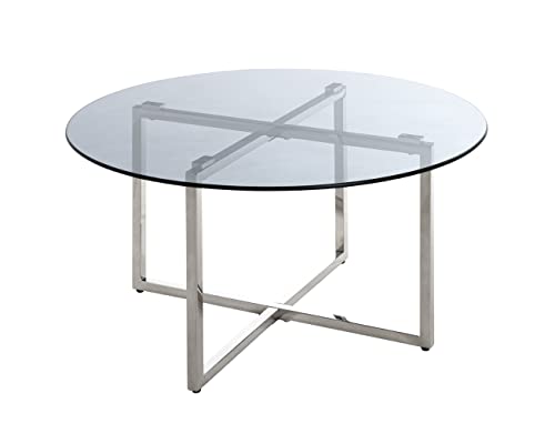 HAKU Möbel Beistelltisch, Edelstahl, edelstahl-grau, Ø 75 x H 45 cm von HAKU Möbel