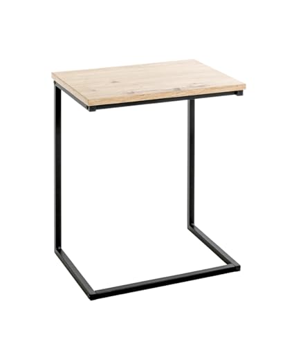 HAKU Möbel Beistelltisch, Eiche, schwarz (Eiche hell), MDF, Metall - Maße: B 40 x H 50 x T 30 cm, Style: Modern HAKU Möbel Beistelltisch, Eiche, schwarz (Eiche hell), MDF, Metall - Maße: B 40 x H 50 x T 30 cm, Style: Modern von HAKU Möbel