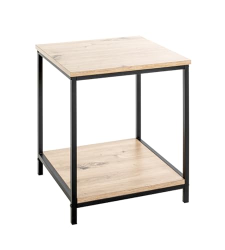 HAKU Möbel Beistelltisch Eiche, schwarz, MDF, Metall - Maße: B 40 cm x H 50 cm x T 40 cm, Style: Modern HAKU Möbel Beistelltisch Eiche, schwarz, MDF, Metall - Maße: B 40 cm x H 50 cm x T 40 cm, Style: Modern von HAKU Möbel