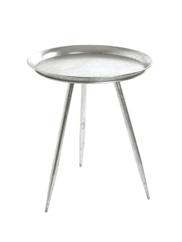 HAKU Möbel Beistelltisch Silber, Metall - Maße: H 54 cm x Ø 44 cm, Style: Modern von HAKU Möbel