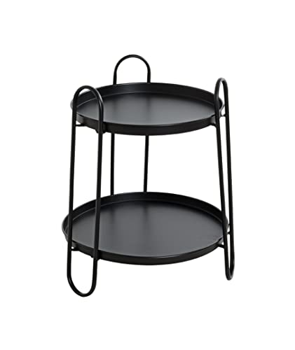 HAKU Möbel Beistelltisch schwarz, Metall - Maße: H 50 cm x Ø 43 cm, Style: Modern HAKU Möbel Beistelltisch schwarz, Metall - Maße: H 50 cm x Ø 43 cm, Style: Modern von HAKU Möbel