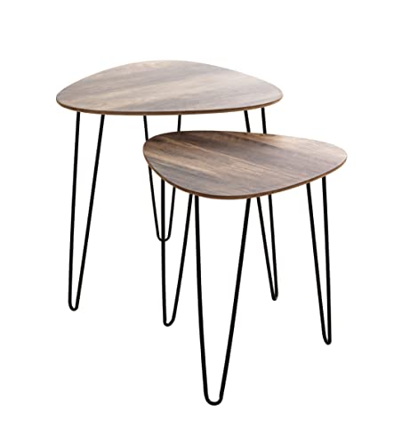 HAKU Möbel Beistelltisch Eiche, schwarz, MDF, Metall - Maße: H 52 cm x Ø 48 cm, Style: Modern HAKU Möbel Beistelltisch Eiche, schwarz, MDF, Metall - Maße: H 52 cm x Ø 48 cm, Style: Modern von HAKU Möbel