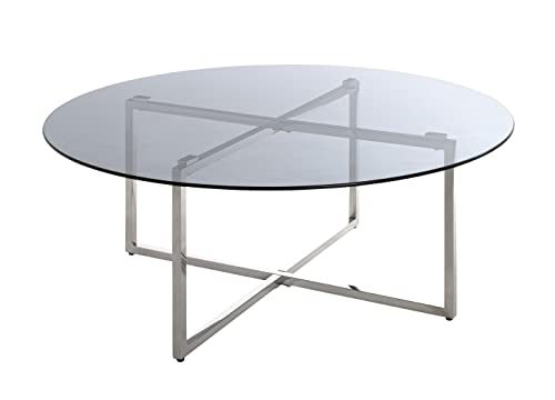 HAKU Möbel Couchtisch, Edelstahl, edelstahl-grau, Ø 100 x H 45 cm von HAKU Möbel