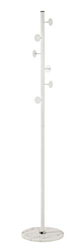 HAKU Möbel Garderobenständer weiß, Marmor, Metall - Maße: H 180 cm x Ø 35 cm, Style: Modern von HAKU Möbel