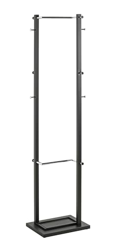 HAKU Möbel Garderobenständer Chrom, schwarz, Metall - Maße: B 40 cm x H 175 cm x T 30 cm, Style: Modern von HAKU Möbel