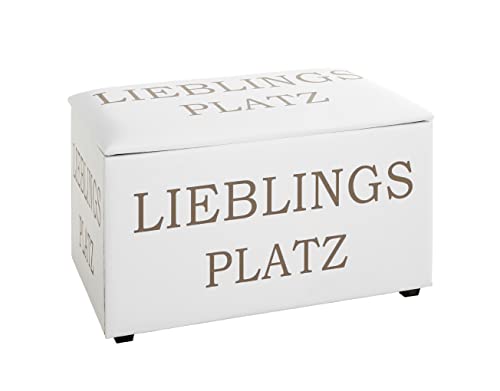 HAKU Möbel Sitztruhe Motiv, Kunstleder, MDF - Maße: B 65 cm x H 42 cm x T 40 cm, Style: Modern von HAKU Möbel