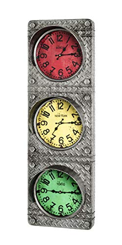 HAKU Möbel Uhr anthrazit, Metall - Maße: B 33 cm x H 100 cm x T 17 cm, Style: Industrial von HAKU Möbel