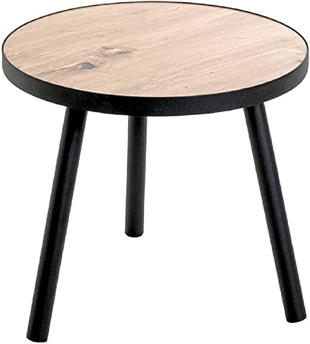 HAKU Möbel Beistelltisch, MDF, schwarz-eiche, Ø 40 x H 37 cm von HAKU Möbel
