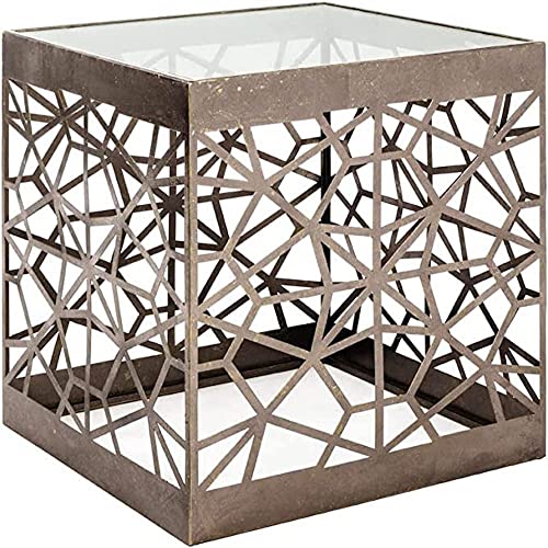 HAKU Möbel Beistelltisch Bronze, Metall, Sicherheitsglas 8 mm - Maße: B 50 cm x H 50 cm x T 50 cm, Style: Art Deco HAKU Möbel Beistelltisch Bronze, Metall, Sicherheitsglas 8 mm - Maße: B 50 cm x H 50 cm x T 50 cm, Style: Art Deco von HAKU Möbel