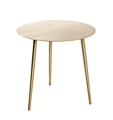 HAKU Möbel Beistelltisch Gold, Metall - Maße: H 45 cm x Ø 45 cm, Style: Art Deco von HAKU Möbel
