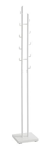 HAKU Möbel Garderobenständer weiß, Metall - Maße: B 29 cm x H 176 cm x T 29 cm, Style: Modern von HAKU Möbel