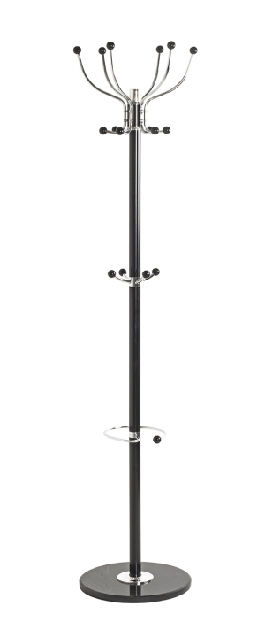 Haku Möbel Garderobenständer Mecki in Chrom / schwarz  ca. 176 cm hoch von Haku Möbel
